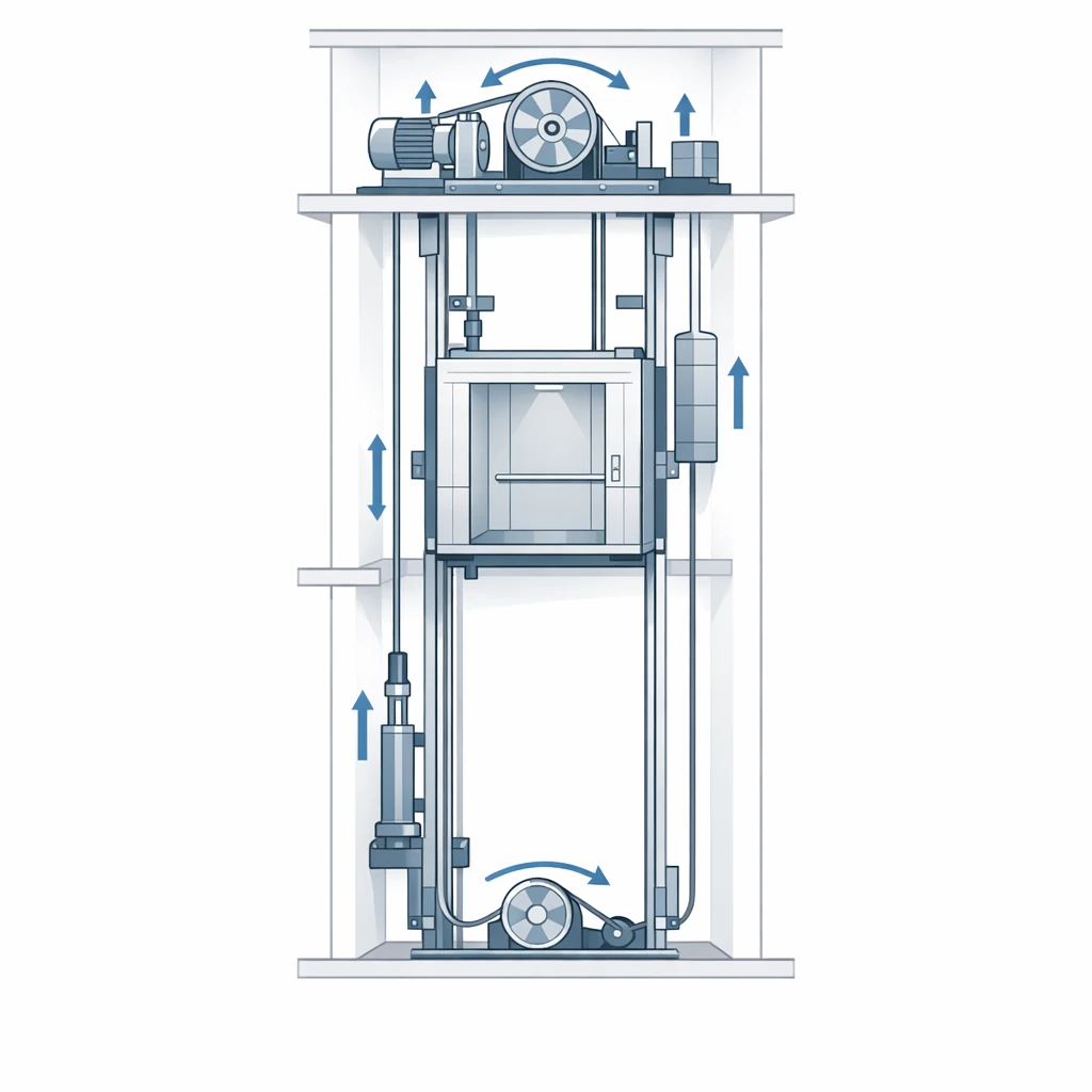 Modern home lift installed inside a residential house for easy multi-floor access