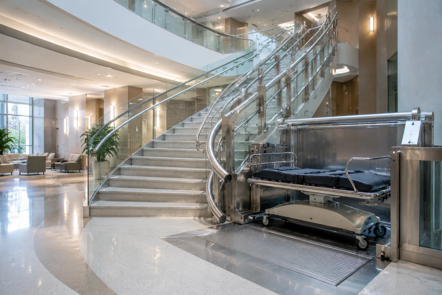 Comparison between stretcher lifts and wheelchair platform lifts