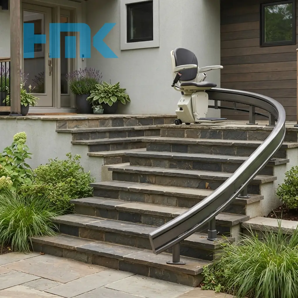 outdoor curved stairlift