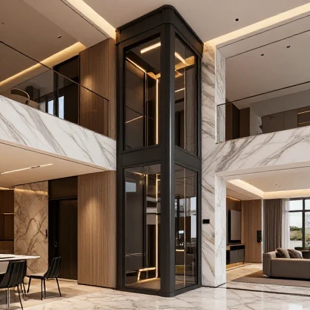Modern accessibility lift inside residential building