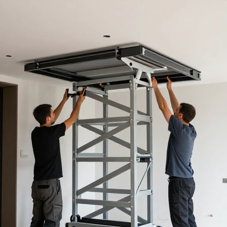 Modern pitless lift installed in residential property